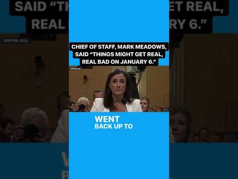 JAN. 6 HEARINGS DAY 6: FORMER AIDE TO MARK MEADOWS GIVES BOMBSHELL TESTIMONY #shorts