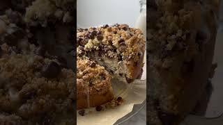 Moist Vegan Chocolate Chip Coffee Cake With Cream Cheese Swirl