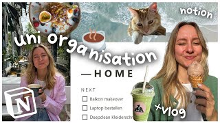 VLOG: Uni Organisation mit Notion &amp; Zeitmanagement im IU Fernstudium {Produktiver Vlog}