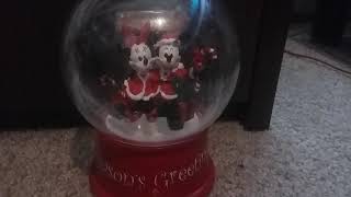 Gemmy 2009 Mickey Minnie Snow Globe Rare