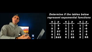 Determine if Exponential Function from Table of Values - Grade 11 Functions