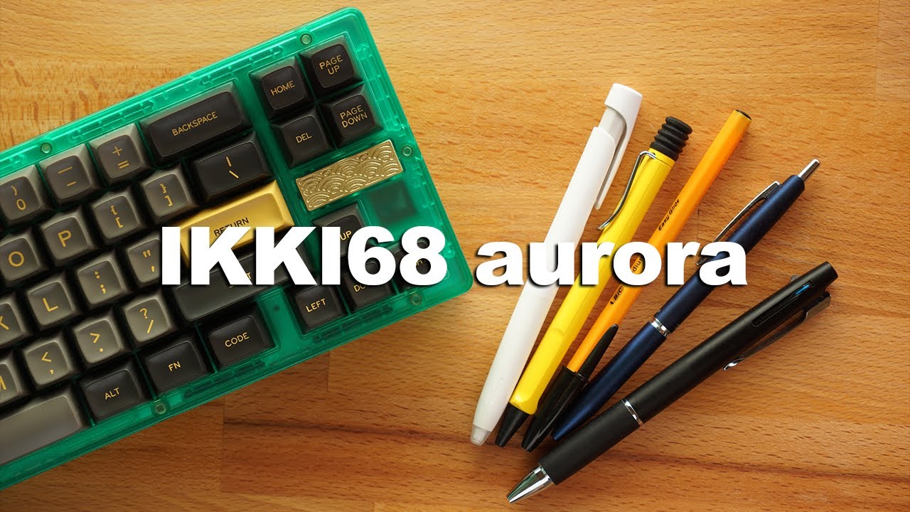 IKKI68 aurora Highlights and Typing Sound Comparison w/ Gateron