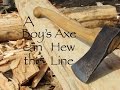 Hewing for Homesteaders- Hewing with a Boy's Axe Hewing for Homesteaders- Hewing with a Boy's Axe