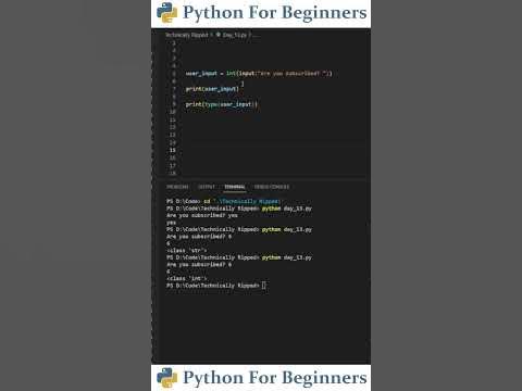How To Get User Input In Python | Python For Beginners - YouTube