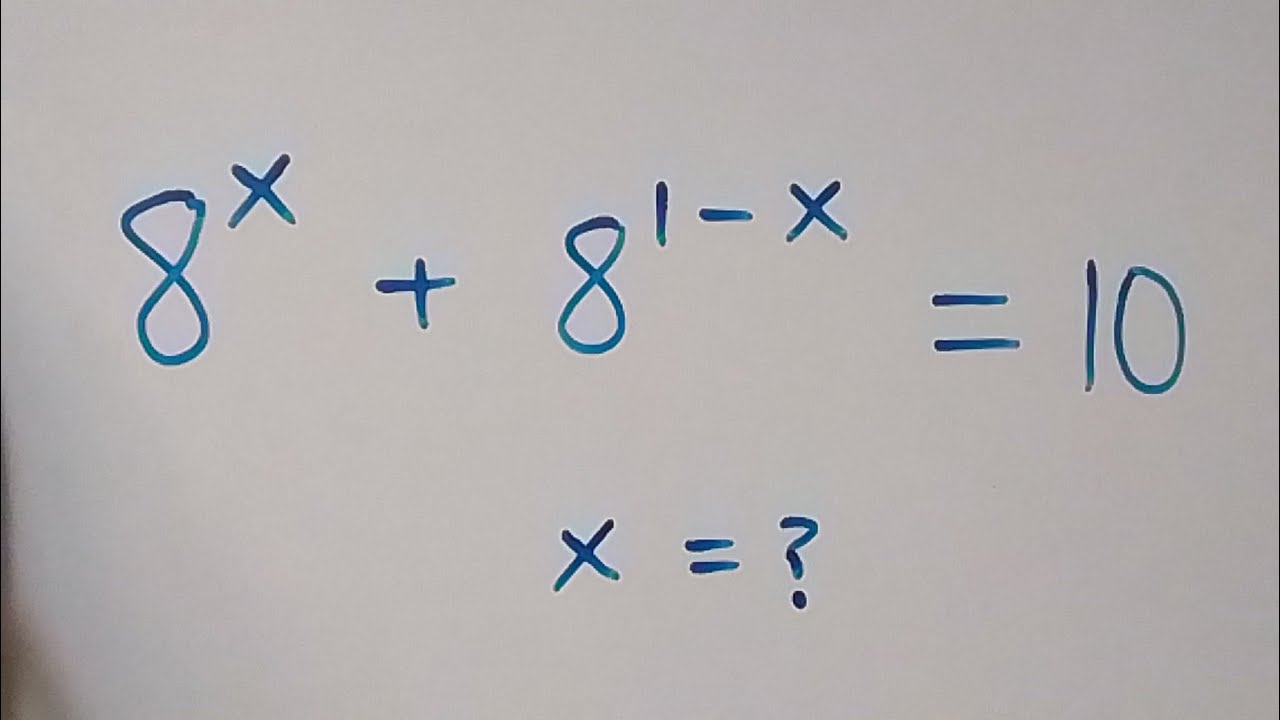 Can you solve this? | Nice Math Olympiad Exponential Equation - YouTube