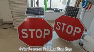 Solar LED Octagonal Stop Sign visible and reliable at night and in harsh weather