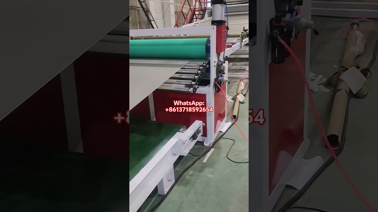 Testing pVC roller leather flooring machine,pVC flooring machine.spc/lvt flooring machine