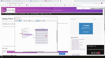 demonstration of the trace tables in 101 computing
