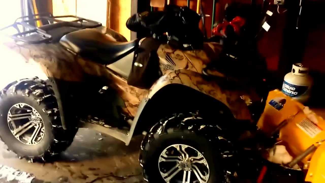 ATV Plow Honda Rancher 420ES 4x4 YouTube