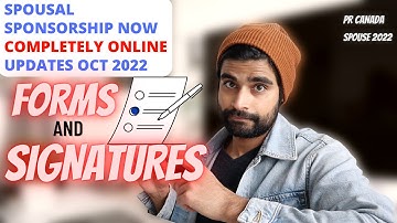 HOW TO APPLY ONLINE? HOW TO SIGN FORMS? |  - Spousal Sponsorship Updates - PR Canada 2022