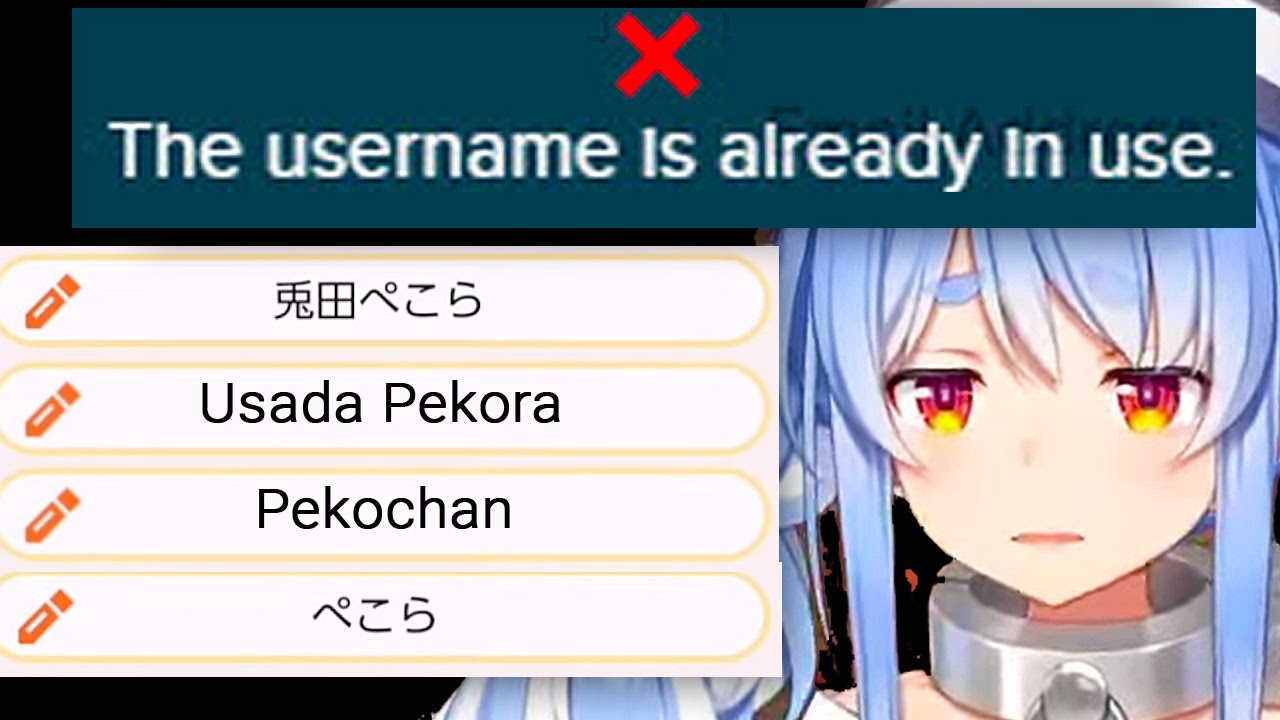 Pekora Can't Make Her Username "Usada Pekora" Because The Name Is Already Taken【ENG Sub/Hololive】