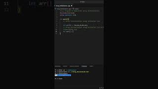 Array initialization #ytshorts #shorts #dsa