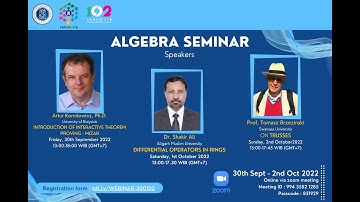 Algebra Seminar 2022 (Prof. Tomasz Brzezinski - Swansea University)
