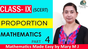SCERT Class 9 | PROPORTION | Ms. Mary M J - Part 4
