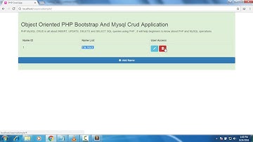 Object Oriented PHP Bootstrap & Mysql CRUD Part 1