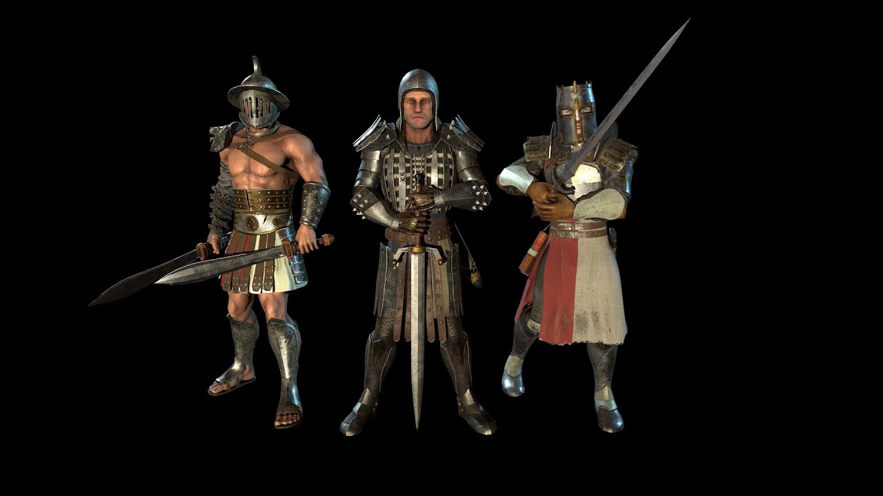 Medieval warrior pack - YouTube