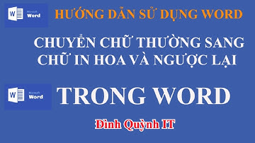 Cách chuyển chữ Thường sang In hoa và ngược lại trong Word cực nhanh và hiệu quả - Đình Quỳnh IT.