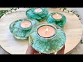 Beautiful resin sea candle holders cure in just 2 hours