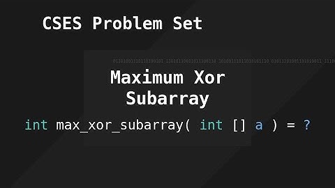 Crack the Maximum Subarray XOR Problem with Tries | Efficient O(n) Solution 🔥 🔥