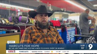 Tucson barber offers free back-to-school haircuts and backpacks