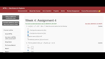 NPTEL Data Science for Engineers Week 4: Assignment 4 Solutions #subscribe #like #share #comment