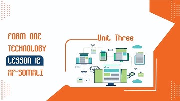 FORM ONE|UNIT 3|ICT 12|PRACTICAL 10| AF-SOMALI
