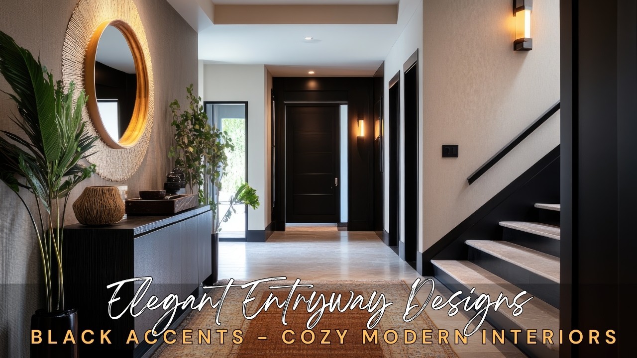 Elegant Entryway Designs: Transform Your Home with Black Accents and ...
