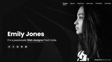 Personal Portfolio Website Using HTML, CSS, Javascript & Bootstrap
