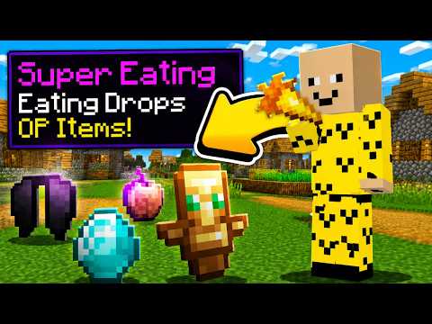 Minecraft but Eating Gives OP ITEMS