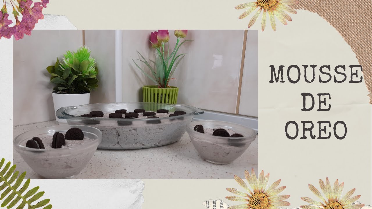 Mousse de oreo fácil e rápido com 3 ingredientes😋
