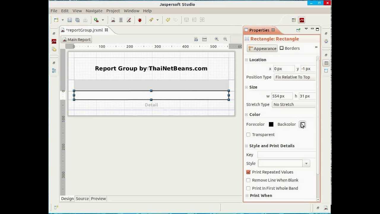 How to create report group in Jaspersoft Studio YouTube