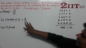 Probability Exercise 22 Q24 Class X ICSE | IIT JEE