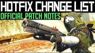 Destiny - OFFICIAL PATCH NOTES! - All Balance Update Changes in Hotfix 2.5.0.2 (February 2017)