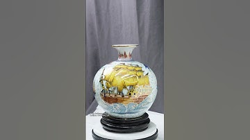 Bình hút lộc Thuận Buồm Xuôi Gió nền gấm vẽ vàng 24k cao cấp