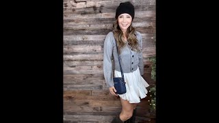 GORGLITTER Women's Bell Sleeve Cardigan SweatersGORGLITTER Women's Bell Sleeve Cardigan Sweaters Ove