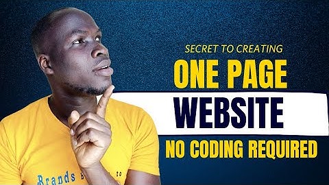 HOW TO CREATE A ONE PAGE WEBSITE  |ONE PAGE WEBSITE WITH SMARTPHONE | NO CODING REQUIRED