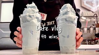 (Eng)🩵🫧!!Collection of 40 minutes cafe vlog!!🫧🩵/ 40mins cafe vlog / asmr