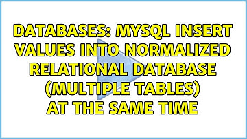 MySQL Insert Values Into Normalized Relational Database (multiple tables) at the same time