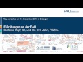 FAU - Tag der Lehre 2015: Kompetenzorientierte E-Prüfungen (Stefanie Zepf und Dr. Dirk Jahn)