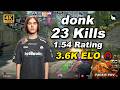 🔥donk (23-16) 1.54 Rating | avg 3.5K ELO | Ancient POV | Jun 14, 2026