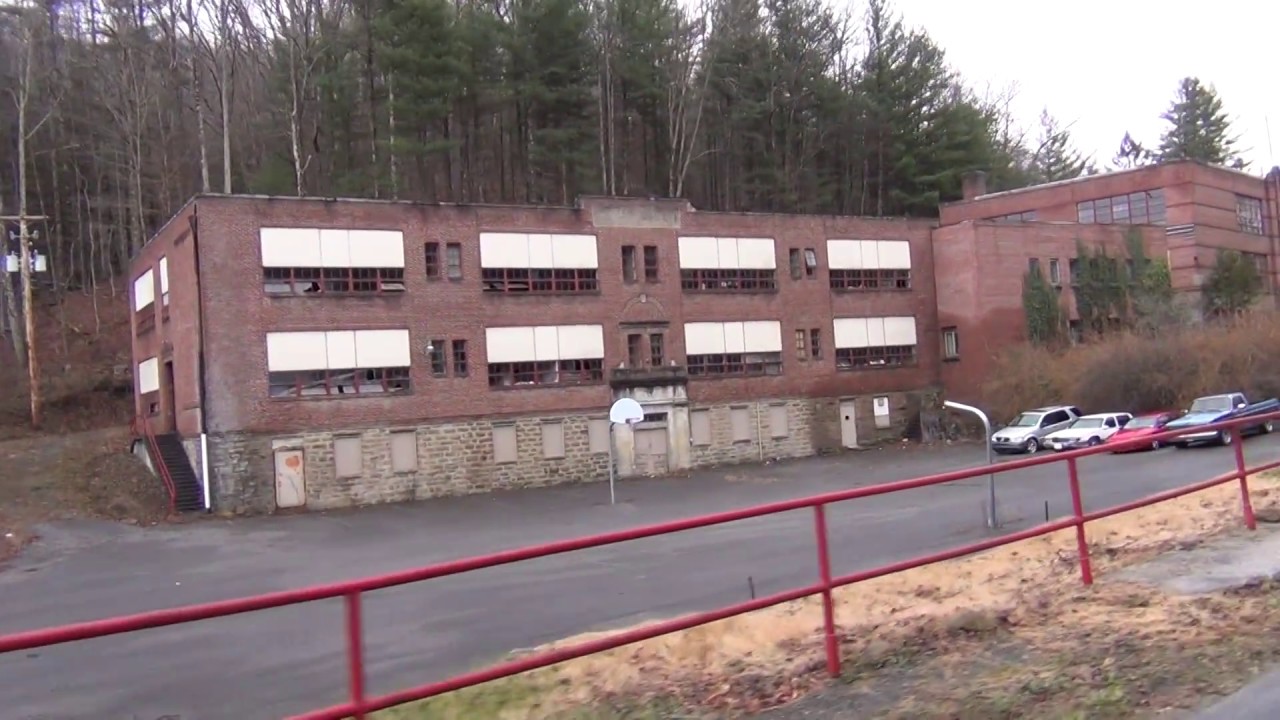 The abandoned Bramwell High School in Bramwell, WV "Home of the