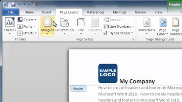 How to Make a Header and Footer in Word 2010