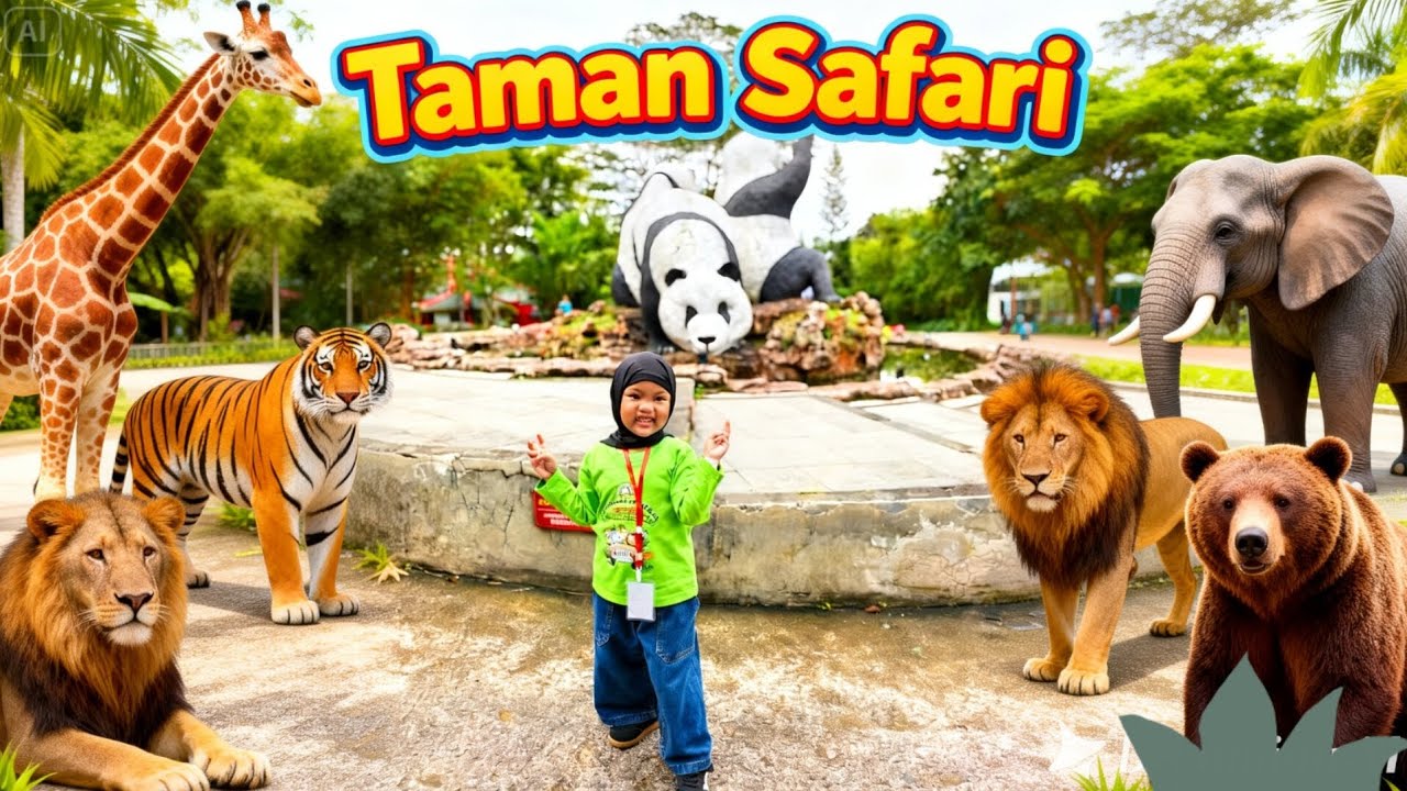 HEBOH! Naik Bus Wisata ke Taman Safari🚌 Lihat Gajah dan Singa Dari Dekat🐘🦁