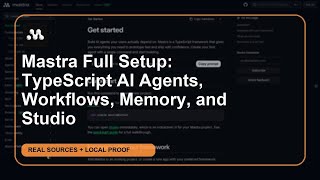 Mastra Full Setup: TypeScript AI Agents, Workflows, Memory, and Studio