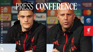 Arne Slot U0026 Florian Wirtz Chdanions League Press Conference  Psg Vs Rpool