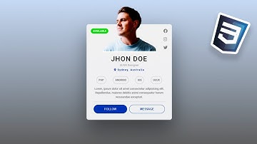Build a Stunning Profile Card UI with CSS | Tutorial for Beginners