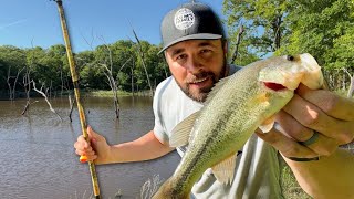 Cane Pole Bass Fishing Is on Fire!