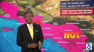 Extreme heat, wildfire smoke grip Southern California
