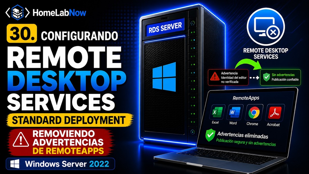 30. Configurando Remote Desktop Services: Standard Deployment Removiendo Advertencias de RemoteApps
