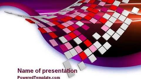 Pink Pixels PowerPoint Template by PoweredTemplate.com